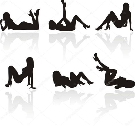 Silhouettes Of Lying Sexy Girls Stock Vector Image By ©kittycat89 3657194
