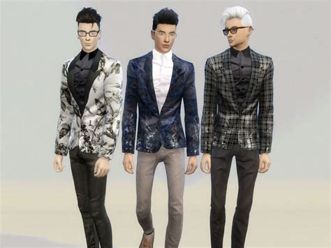 Floral Blazer Outfit For Male Sims Luxury And Elegant Found In Tsr