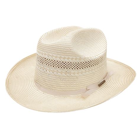 Stetson Savannah Way Open Road Vented Straw Hat Ivory
