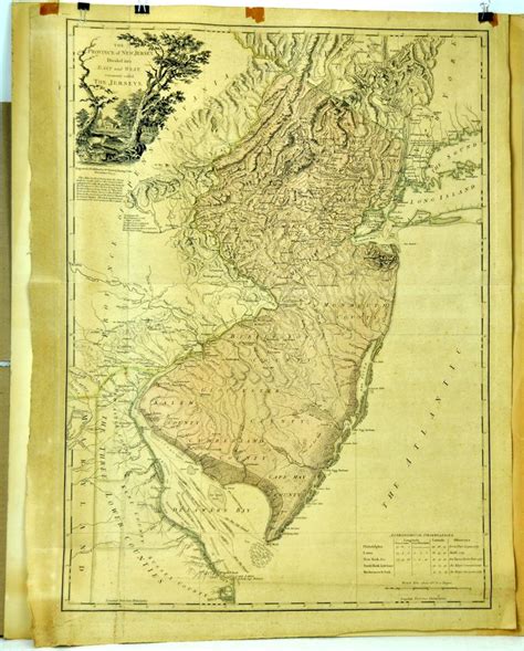 Rare 1777 Map William Faden 17491836 The Province Of New Jersey
