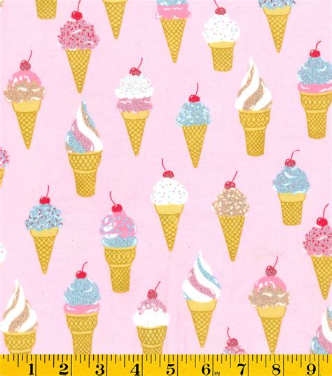 *please note* while we have done our best to accurately represent the color, colors may render on a computer screen differently than they do on. Glitter Flannel Fabric-Ice Cream Cone | Flannel fabric ...