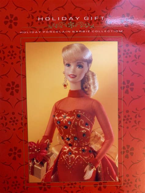 Holiday T Barbie Doll Holiday Porcelain Collection 1998 Nib 36787