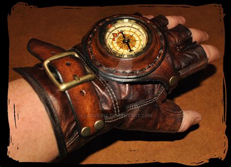 Steampunk Leather Glove With Compass By Lagueuse On Deviantart