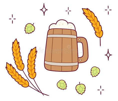 Beer Brewing Icon Set Stock Vector Illustration Of Brew 177229511