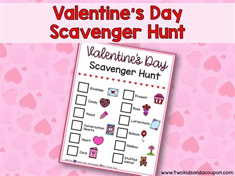 Free Valentines Day Scavenger Hunt Printable For Kids