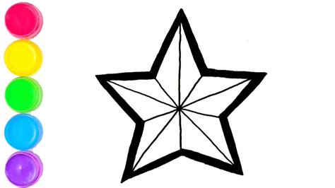 How To Draw A Star Easy Star Drawing And Coloring For Kidslearn Color