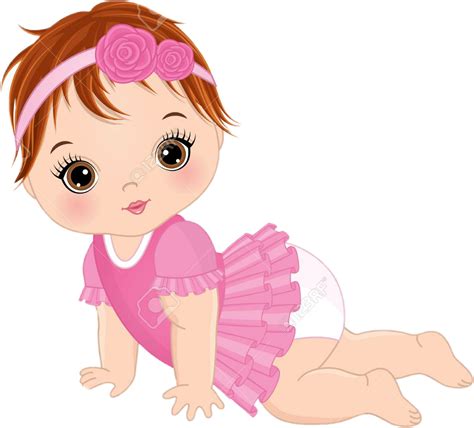 Cute Baby Girl Vector Clipart Full Size Clipart Pinclipart The Best