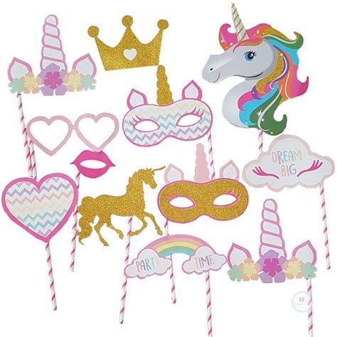 💕 Unicorn Theme Party Supplies Unicorn Photo Booth Props Design