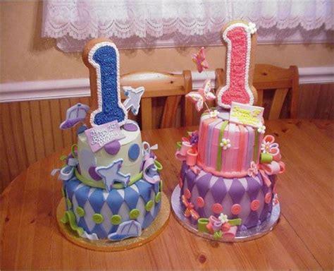 Twins Birthday Cakes On Cake Central Twin Birthday Cakes Twin