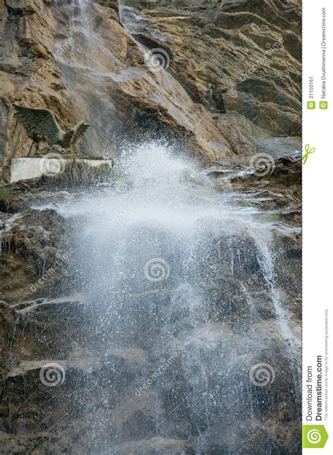 Waterfall Uchan Su Ukraine Crimea Stock Image Image Of