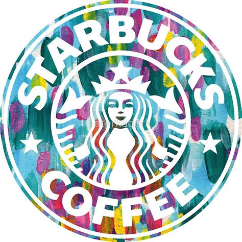 Painted Starbucks Logo By Aterkaderk ステッカーデザイン スターバックスのロゴ ステッカー