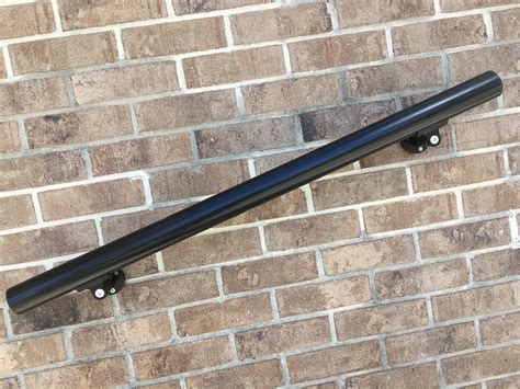 Black Aluminum Handrail Stairs Kit From 2 Ft To 15 Ft And 16″ Diameter