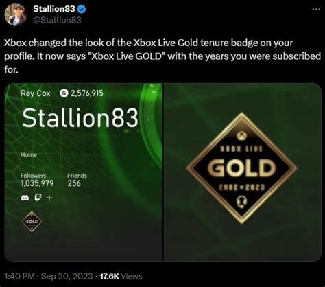 Microsoft Adds New Profile Badge In Memory Of Xbox Live Gold