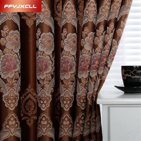 Exquisite Europe Polyester Cotton Jacquard Window Curtain For Living