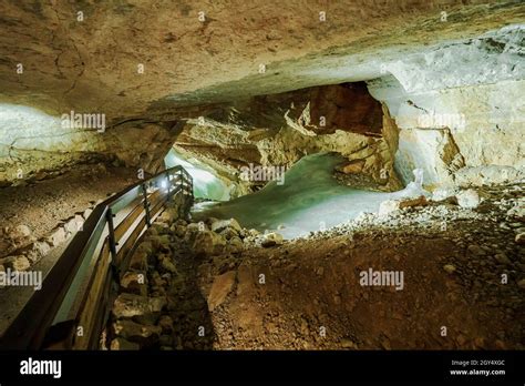 Inside The Dachstein Rieseneishöhle A Giant Ice Cave In The Austrian