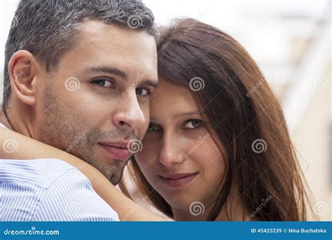 Happy Smiling Couple Stock Image Image Of Feelings Nature 45425239