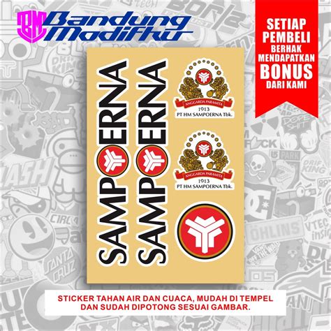 Jual Sticker Set Pack Printcut Logo Sampoerna Shopee Indonesia