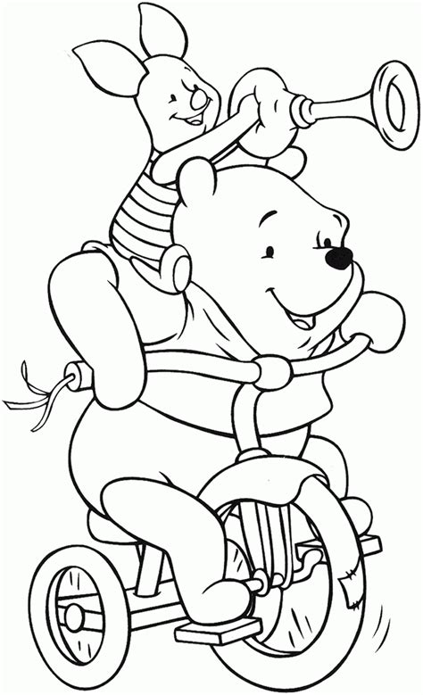 Dibujos Para Pintar Winnie Pooh En Bicicleta Imágenes Para Pintar