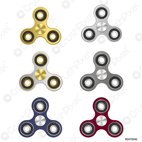 Set Of Spinners Different Color Spinners Vector Stock Vector 2470046