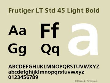 Frutiger Lt Std Light Font Shelly Lighting