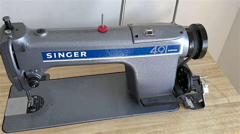 Singer 491 D300GA sewing machine industrial power - YouTube