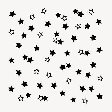 Black Stars Sticker Flat Shape Free Psd Rawpixel Psd Free Psd