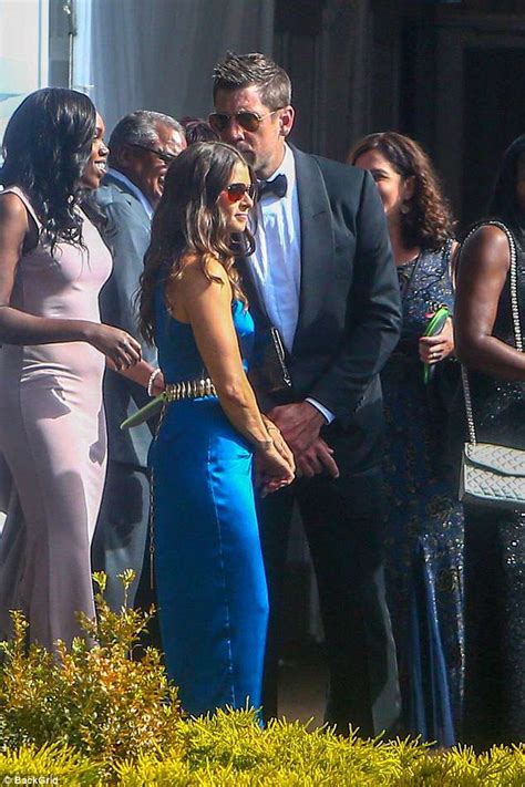 aaron rodgers pecks girlfriend danica patrick on the head at wedding in florida daily mail online