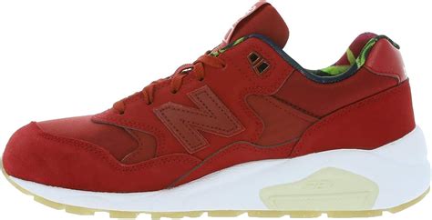 New Balance Womens 580 Suede Running Fashion Sneakers Red