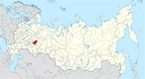 Удмуртская Республика на карте России с населенными пунктами столицей и границами