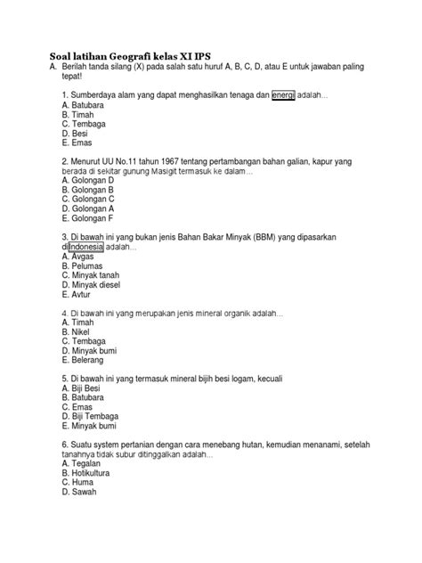 Langkah mengerjakan periksa kembali pekerjaan sebelum diberikan kepada guru. Kunci Jawaban Soal Geografi Kelas 12