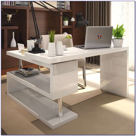 Viva High Gloss Office Desk White Desk Home Design Ideas