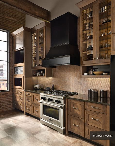 Easy to maintain laminate kitchen cabinets are cheaper than solid wood. KraftMaid: Rustic Alder Kitchen Cabinetry in Husk Suede ...
