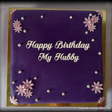 Happy Birthday My Hubby Cakes Cards Wishes