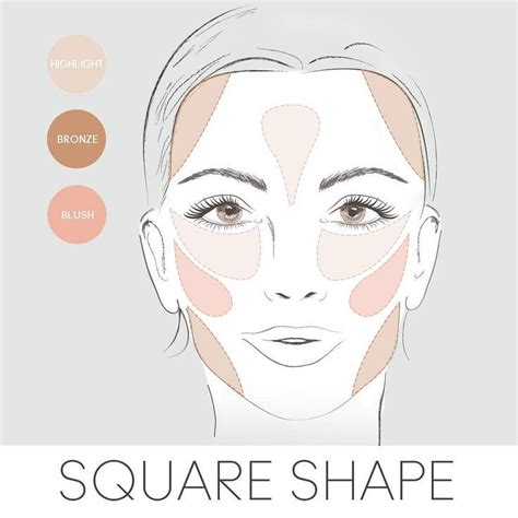 how to contour square face shape here s how to apply your highlighter bronzer and blush if you