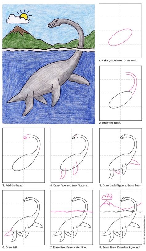Draw a Plesiosaurus - Art Projects for Kids