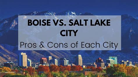 Boise Vs Salt Lake City 2022 Where Should You Live 2023