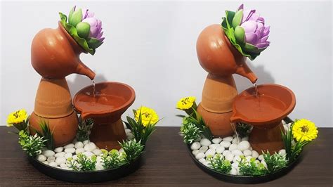 How To Make Beautiful Terracotta Fountain At Home Terracotta Tabletop