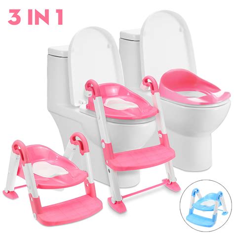 3 In1 Potty Training Seat Toddler Toilet Seat With Step Stool Ladder
