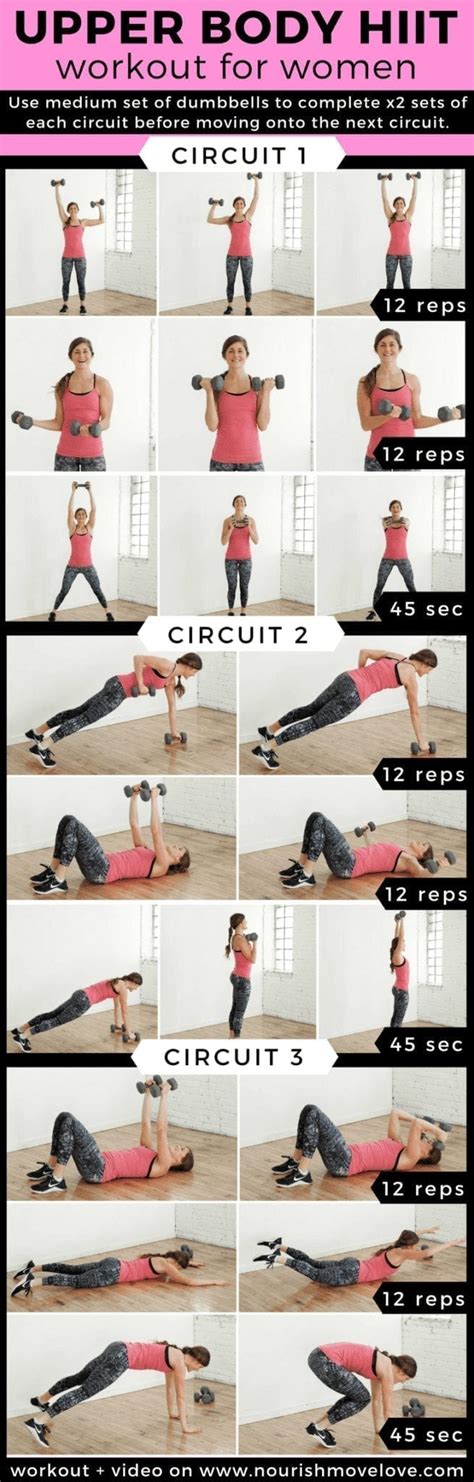 Minute Upper Body HIIT Workout Video Nourish Move Love Upper Body Hiit Workouts Upper