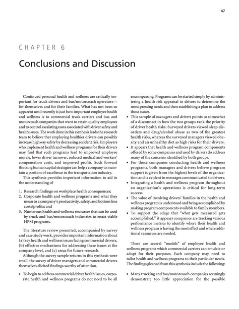 For example, whether the researcher has received written permission from individuals before participating in the interview and the privacy of responses. Chapter 6 - Conclusions and Discussion | Health and ...