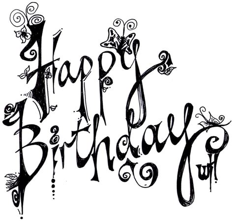 Happy birthday black and white. Happy Birthday Clipart Black And White | Free download on ...