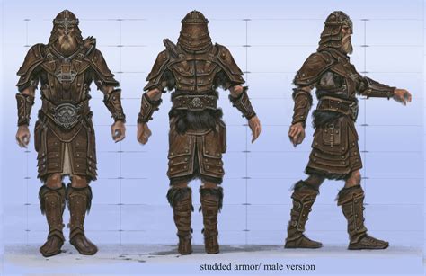 Skyrim Studded Armor Male By Adam Adamowicz