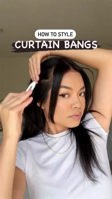 How To Style Curtain Bangs Vi Luong Hair Tips Video Bangs With