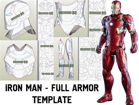 IRON MAN MK 46 Foam Template Iron Man Armor Pattern Etsy Iron Man