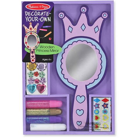Melissa And Doug Decorate Your Own Wooden Princess Mirror Craft Kit