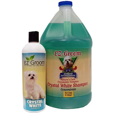 Ez groom crystal white dog shampoo