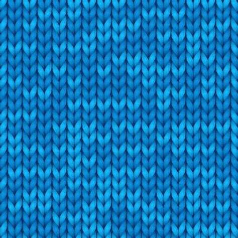 Premium Vector Realistic Blue Knit Seamless Texture Seamless Pattern