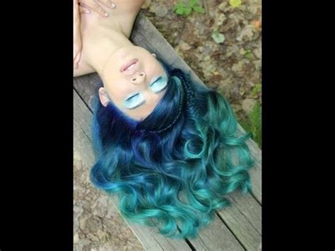 The color turquoise is often associated with calmness, femininity, and creativity, all of which are embodied in turquoise hair. DIY: Turquoise/Blue Ombre Hair Color - YouTube