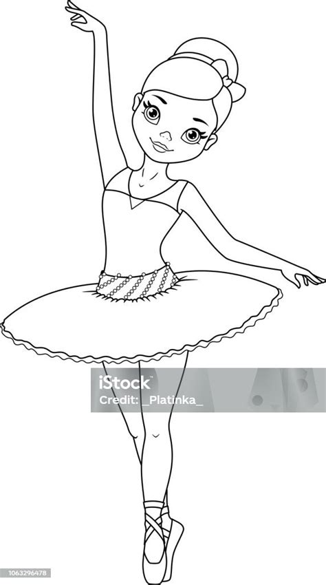 Ilustración de Página Para Colorear De Bailarina y más Vectores Libres