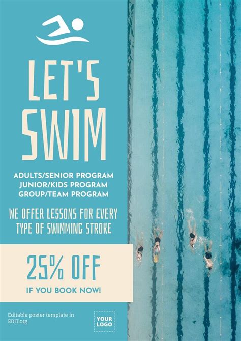 Edytowalne Obrazy Do Tworzenia Reklam Lekcji Pływania